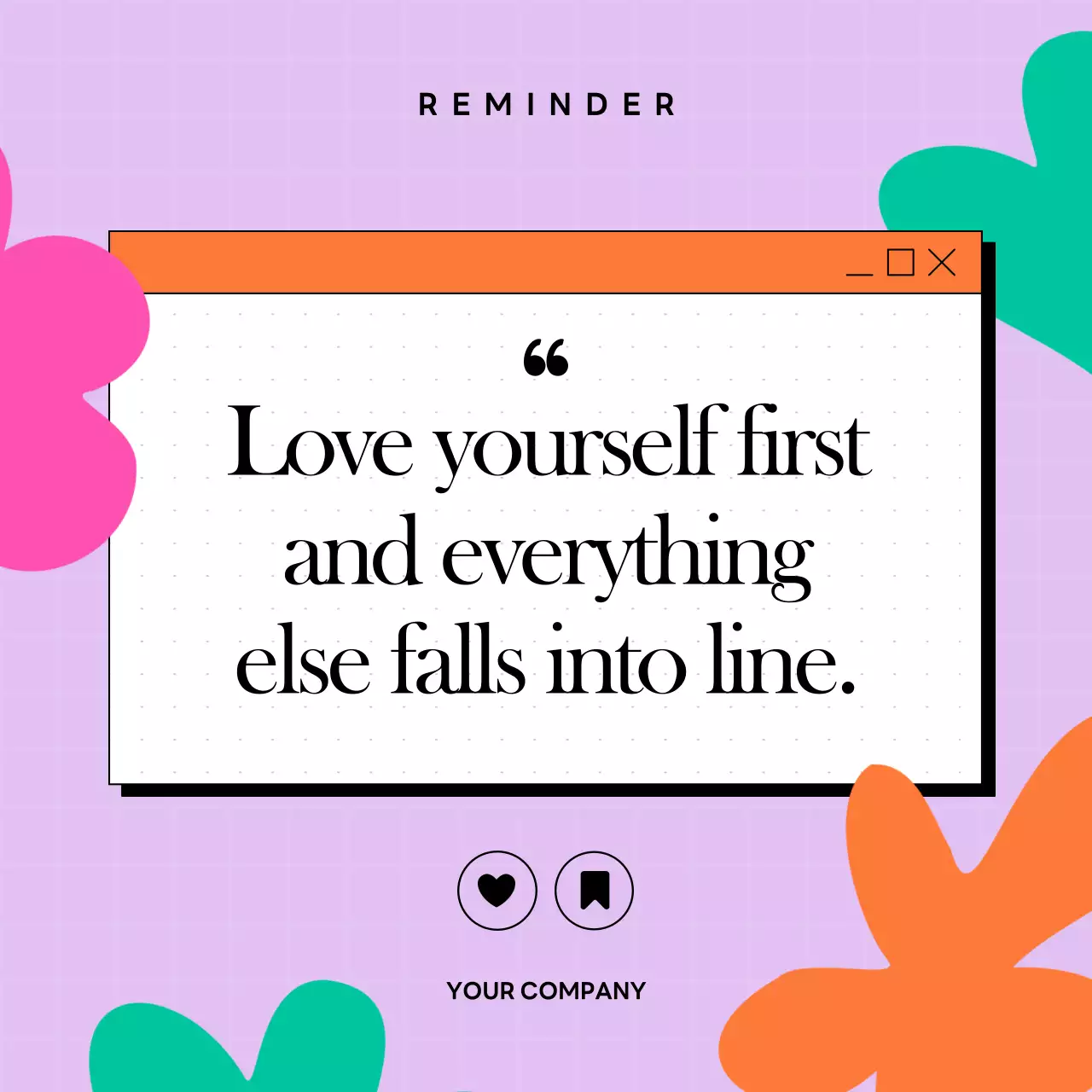 Purple Trendy Motivation Reminder Social Media Post