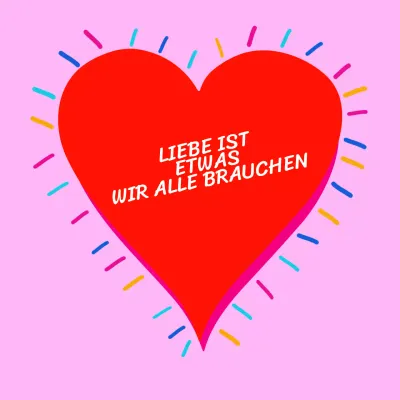 Rosa Grundfarbe Rotes Herz Illustrated Love Party Unterrichtsmaterial