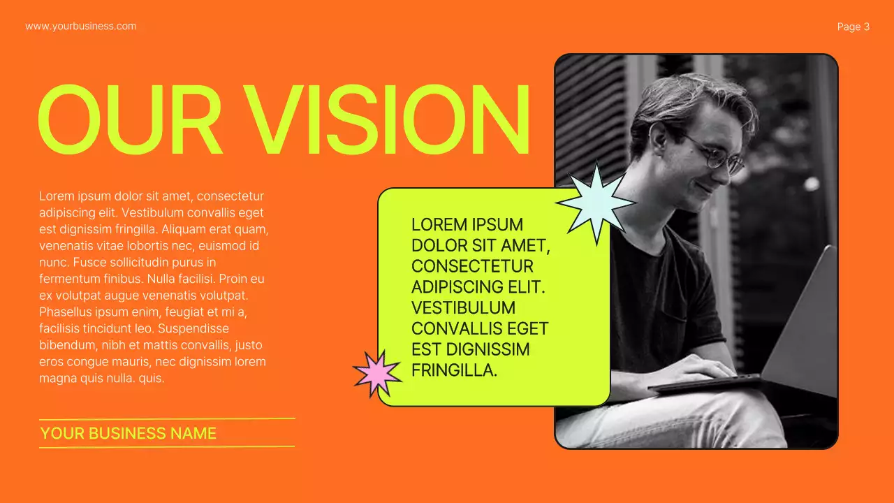 Neon Modern Business Profile Document Presentation