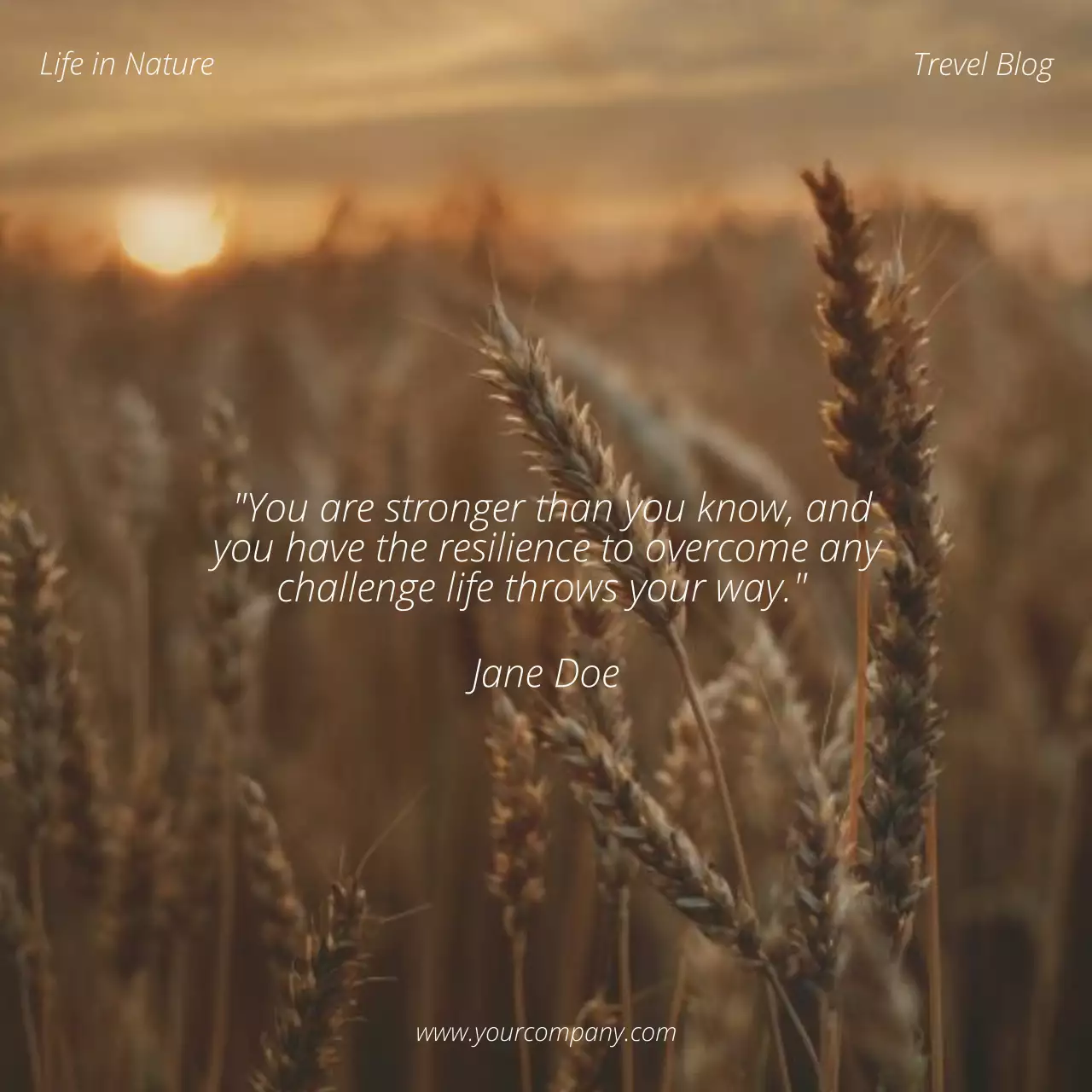 Beige Rustic Nature Blog Social Media Post