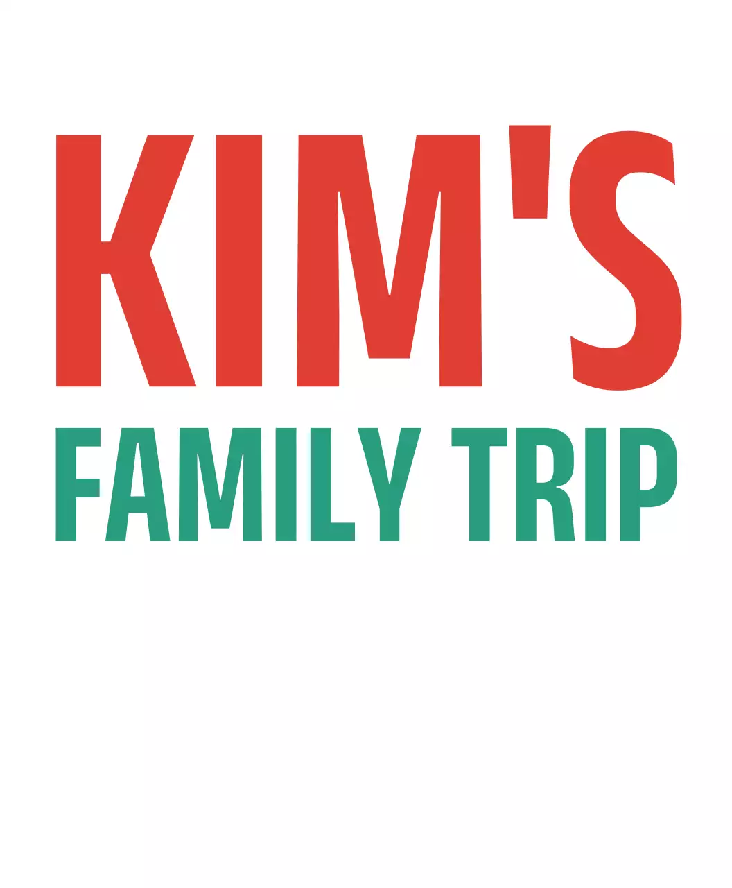 슈퍼마켓 느낌의 볼드한 서체 이름표 디자인의 가족, 단체 티셔츠