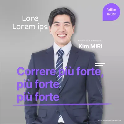 Messaggio d'auguri minimalista in viola e bianco