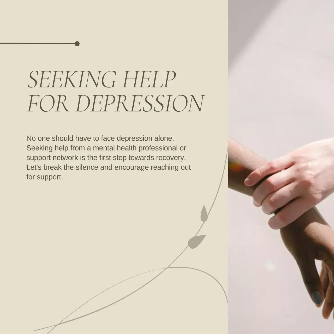 Beige Minimal Mental Health Guide Social Media Post