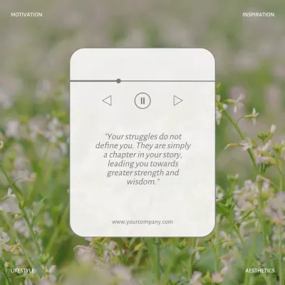 Green Minimal Motivation Card Social Media Post