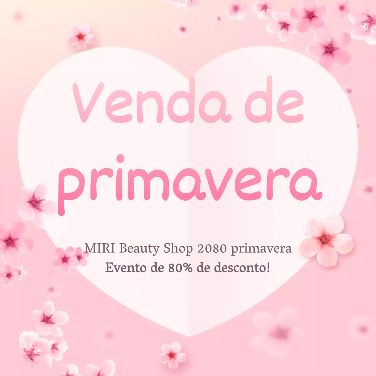 Promover um simples evento de primavera em rosa e branco