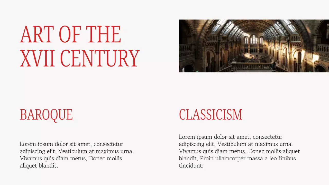 Red Classic Art Exhibition Presentation