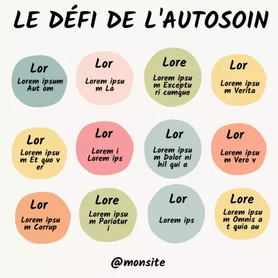 Matériel de base pour le cours Self-Care Challenge en beige