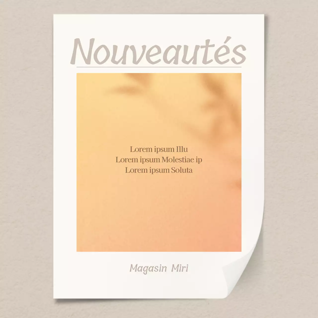 Un hall d'entrée de centre commercial simple et émotionnel en beige et ivoire Tableau d'affichage