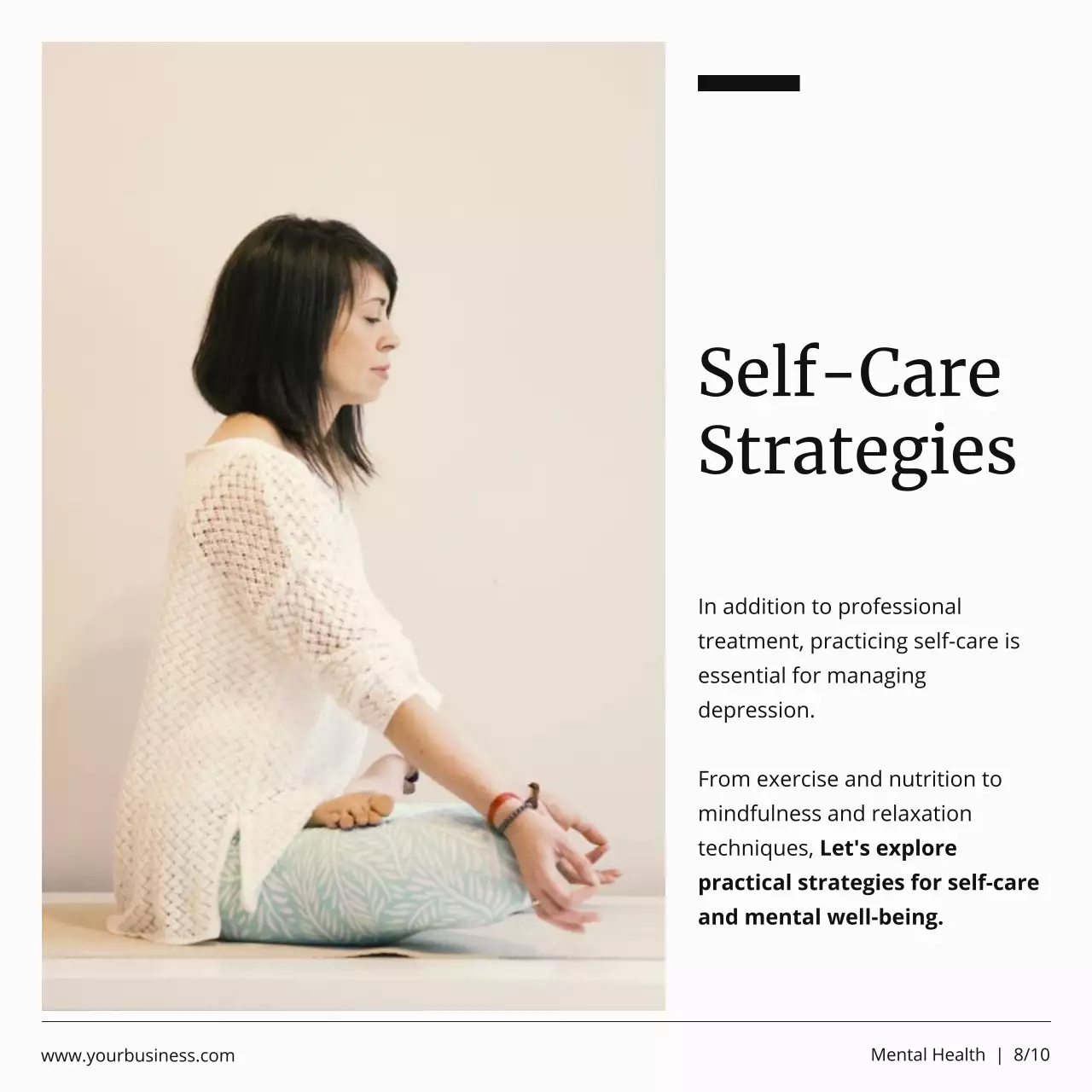 White Minimal Mental Health Guide Social Media Post