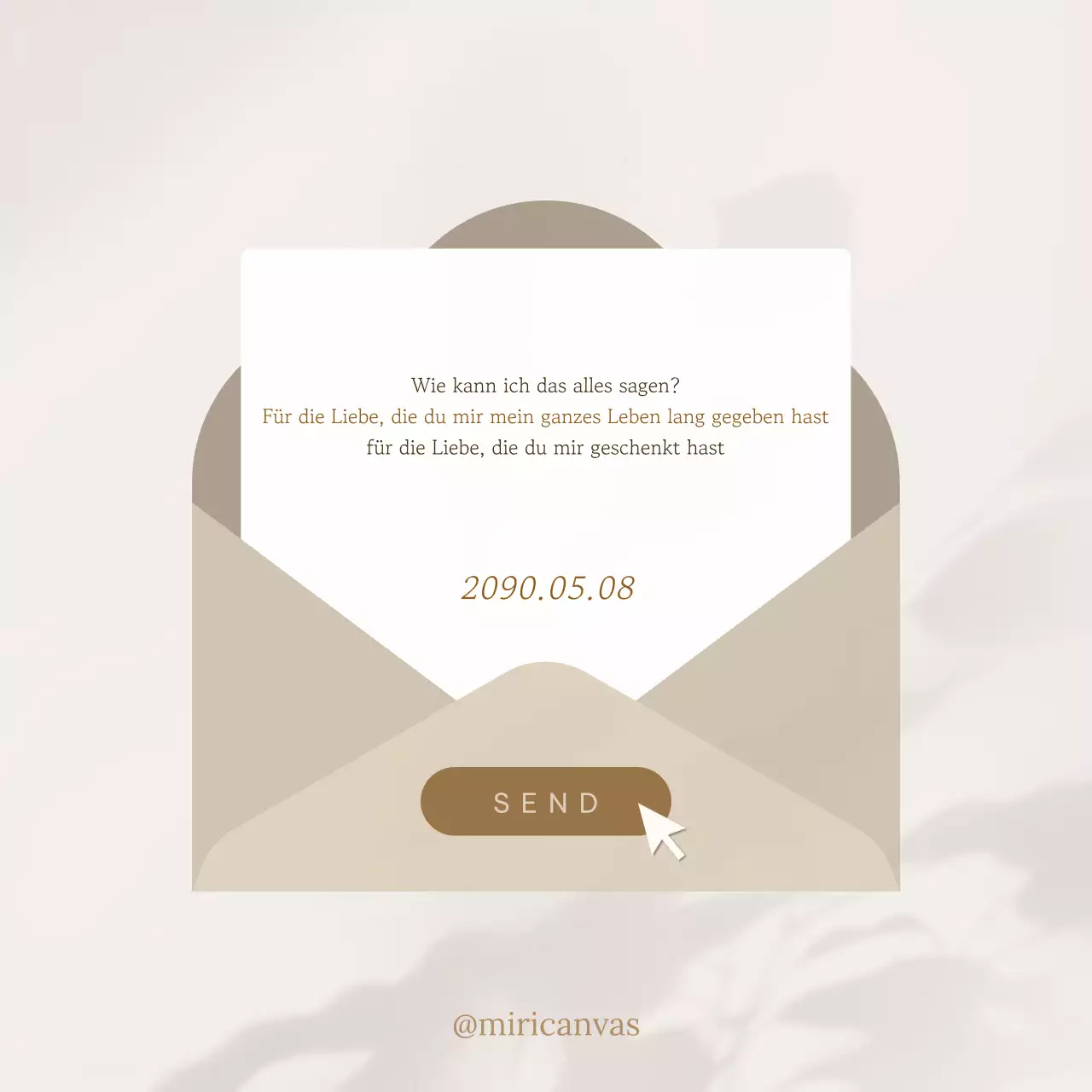 Ein einfacher sentimentaler Beitrag in Beige und Braun