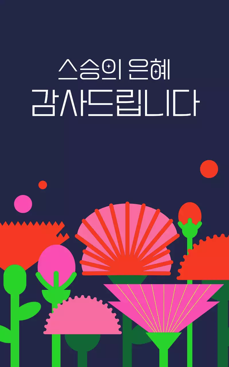 어두운 배경의 스승의날 카네이션 꽃밭