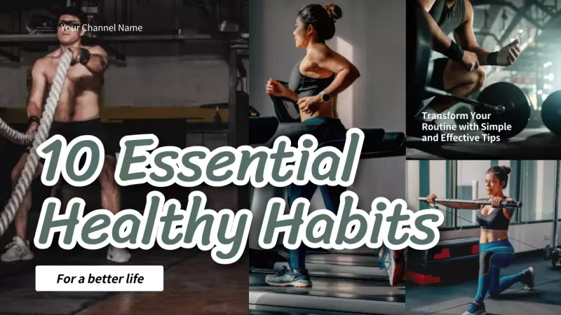 Thumbnail YouTube Panduan Kebugaran Modern Hitam