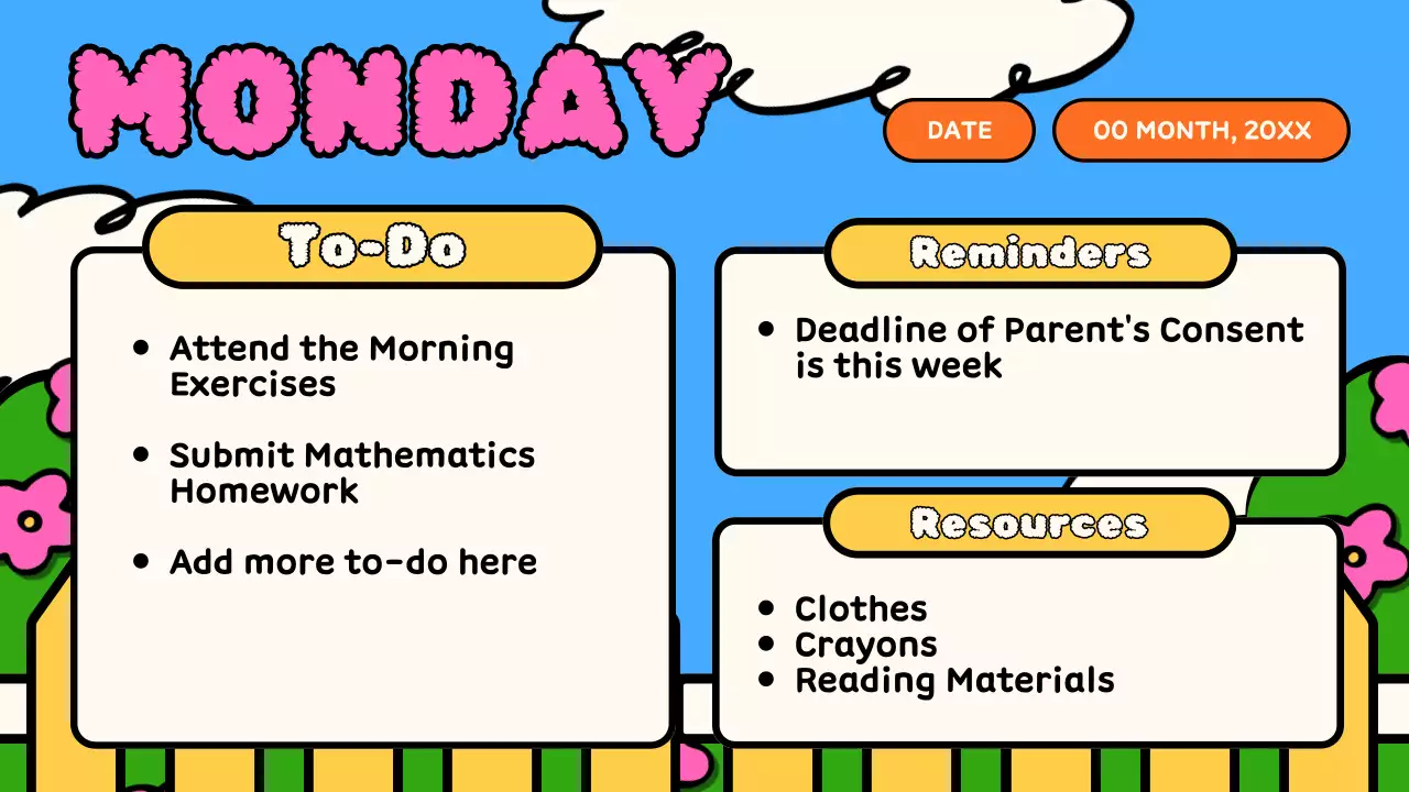 Colorful Playful Class Agenda Presentation