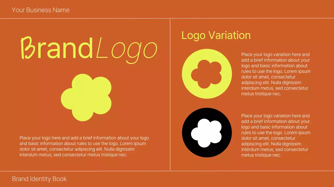 Orange and Lime Bold Brand Identity Book Introduction