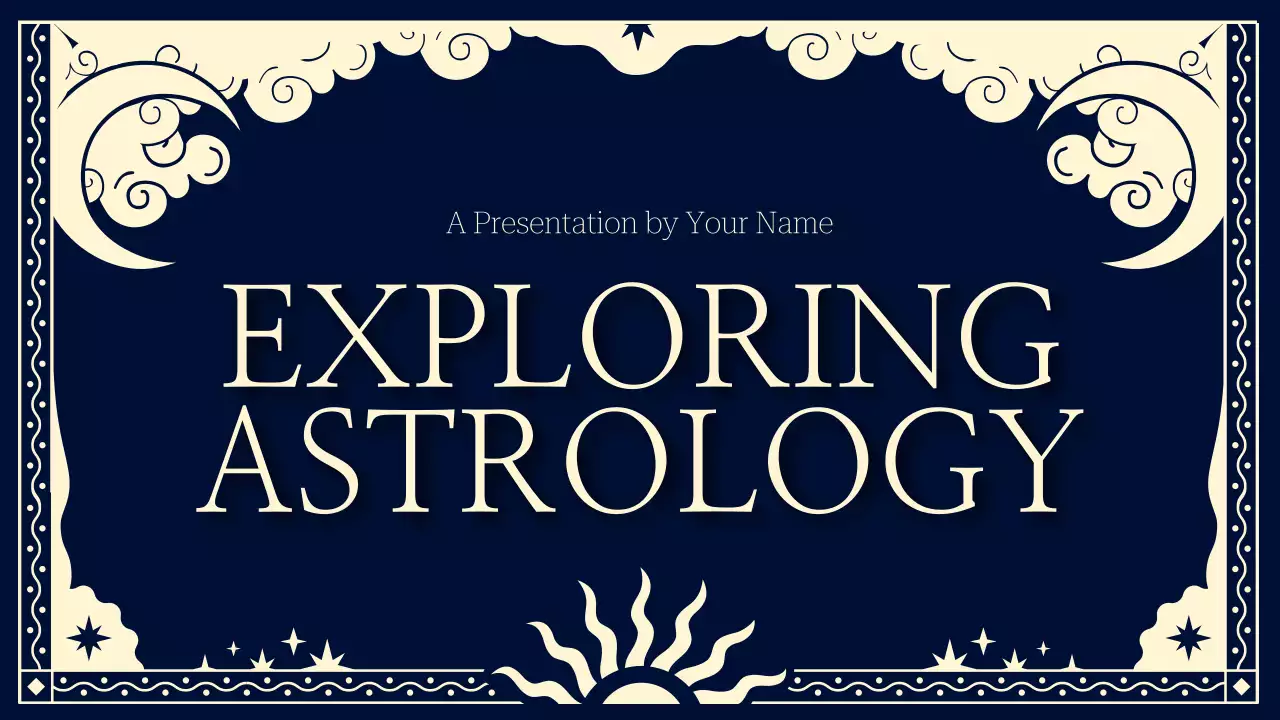 Navy Vintage Astrology Presentation