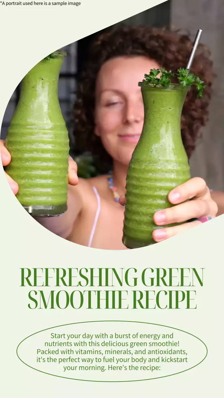 그린 앤 화이트 모던 건강식 레시피