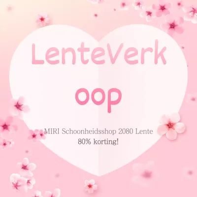 Promoot een eenvoudig lente-evenement in roze en wit