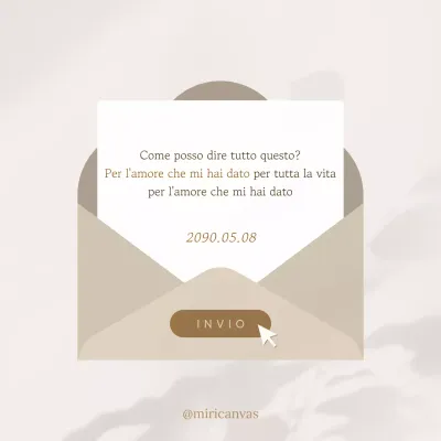 Un semplice post sentimentale in beige e marrone