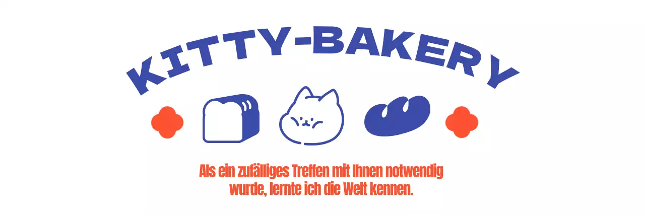 Gestalte eine niedliche Bäckerei-Einkaufstasche mit einer süßen Katzenfigur