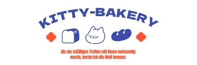 Gestalte eine niedliche Bäckerei-Einkaufstasche mit einer süßen Katzenfigur