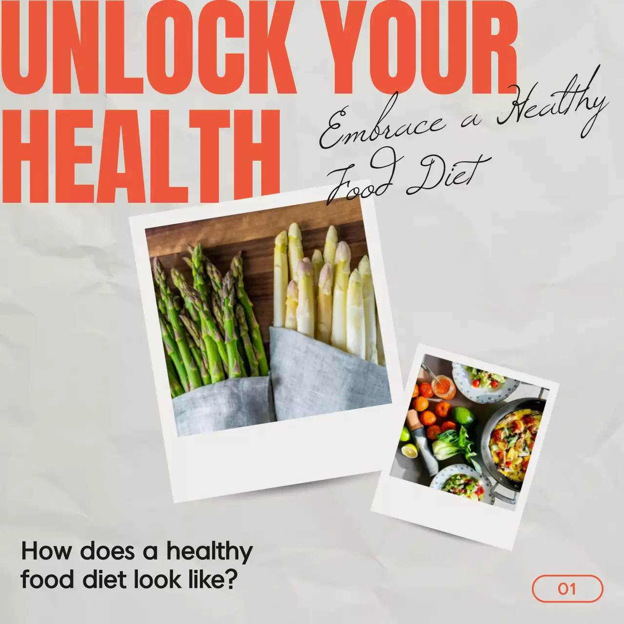 Orange Modern Health Guide Social Media Post