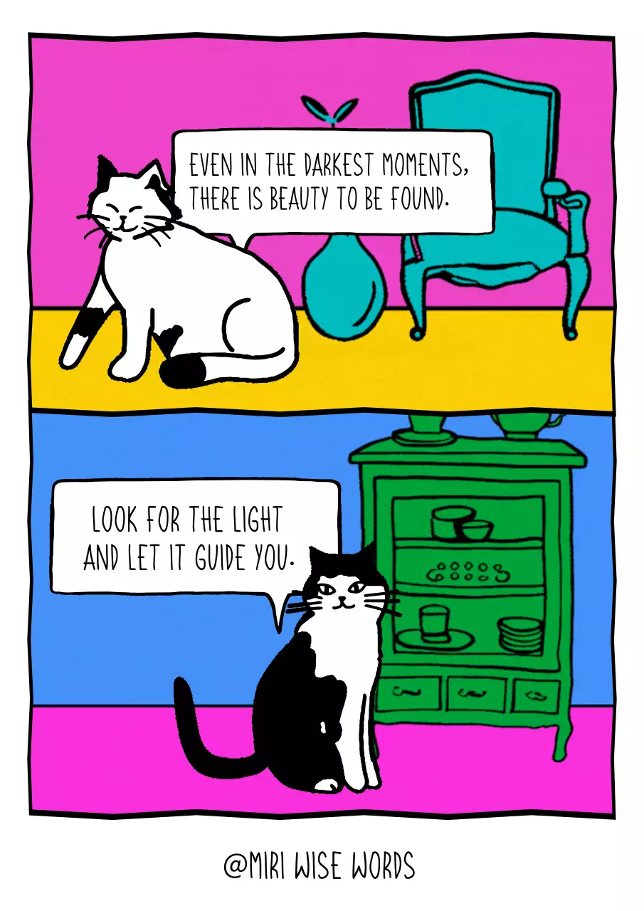 Colourful Comic Encouragement Meme Poster