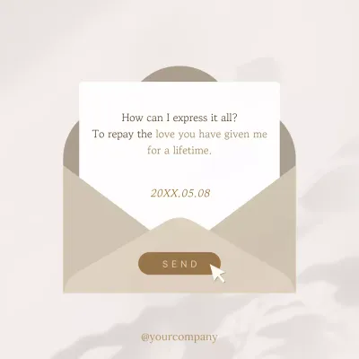 A simple sentimental post in beige and brown