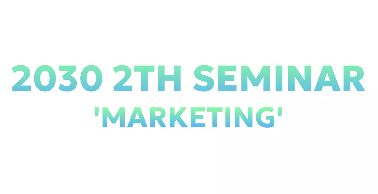 그라데이션 로고가 있는 화려한 느낌의 기업 세미나