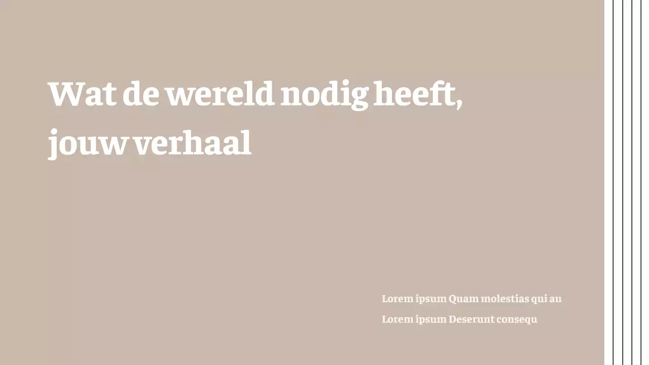 Boekvoorstel voor een modern werk in bruin