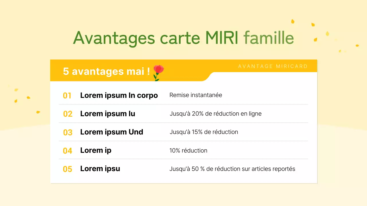 Promotion d'un cadeau pour le mois de la maison jaune et chartreuse