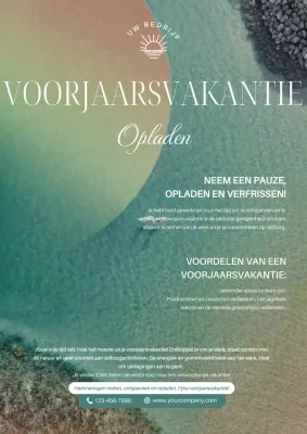 Blauw en Groen Moderne Lente Activiteitengids