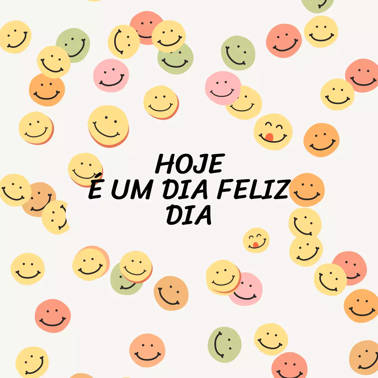 Prancheta de rabisco de dia feliz simples bege e amarelo