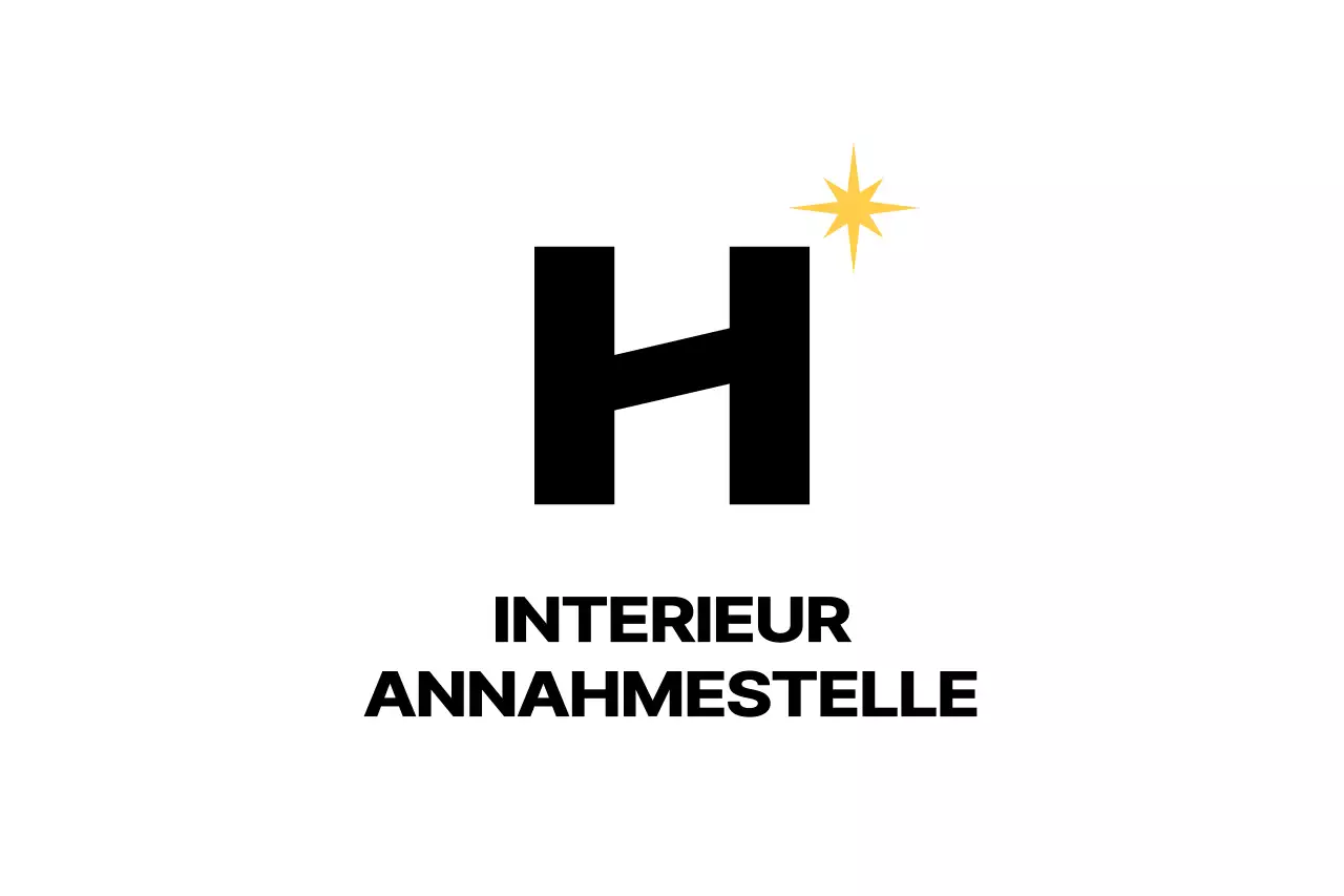 Logo des Innenausstattungsgeschäfts mit einem modernen H-Symbol