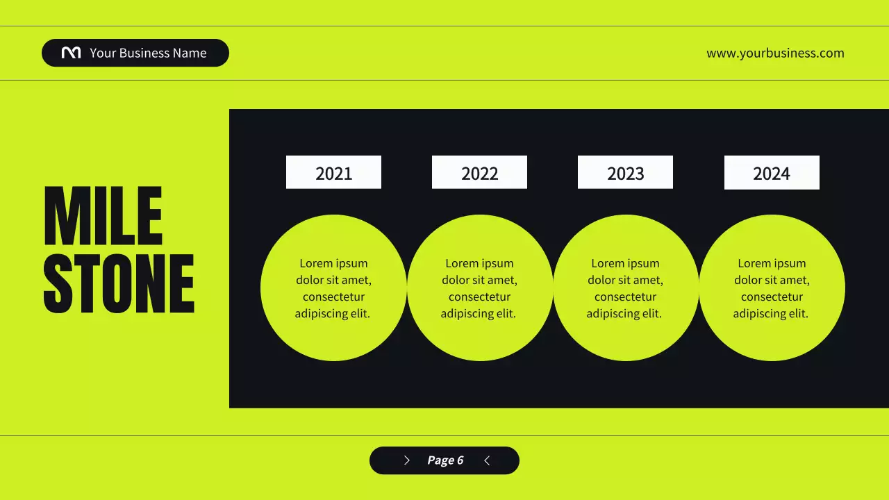 Neon Trendy Business Profile Document Presentation