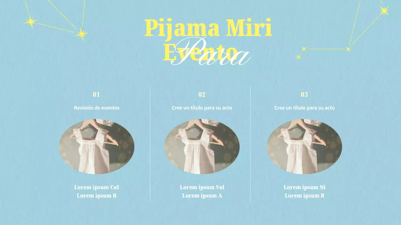 Un nuevo pijama minimalista en amarillo y azul claro.