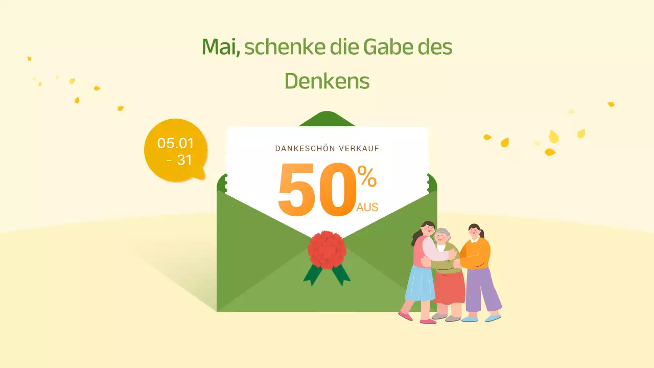 Förderung einer Geschenkaktion zum Monat der Heimat in Gelb und Chartreuse
