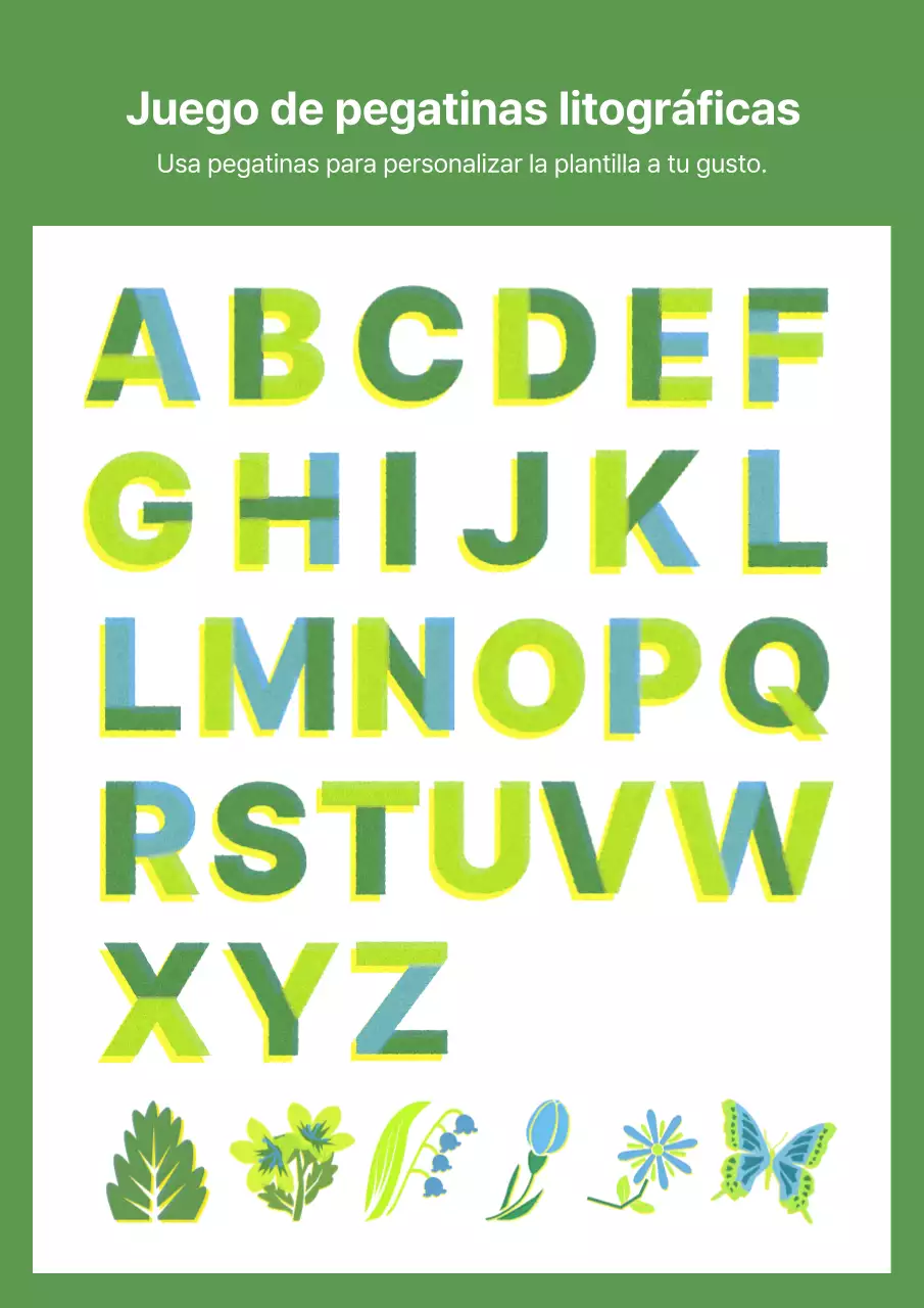 Una moderna campaña del Día de la Tierra en chartreuse y azul cielo