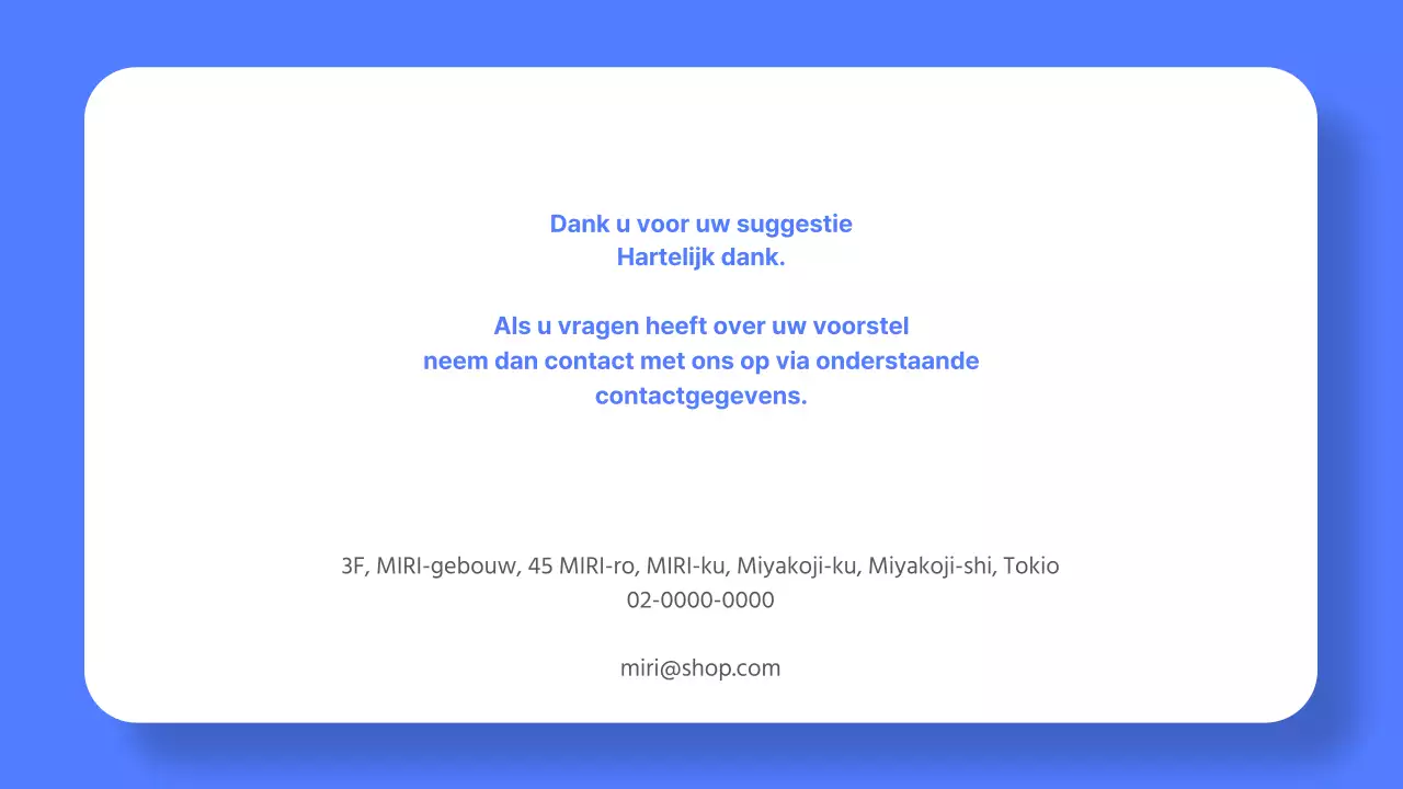 Eenvoudig voorstel voor samenwerking met influencers in blauw en wit