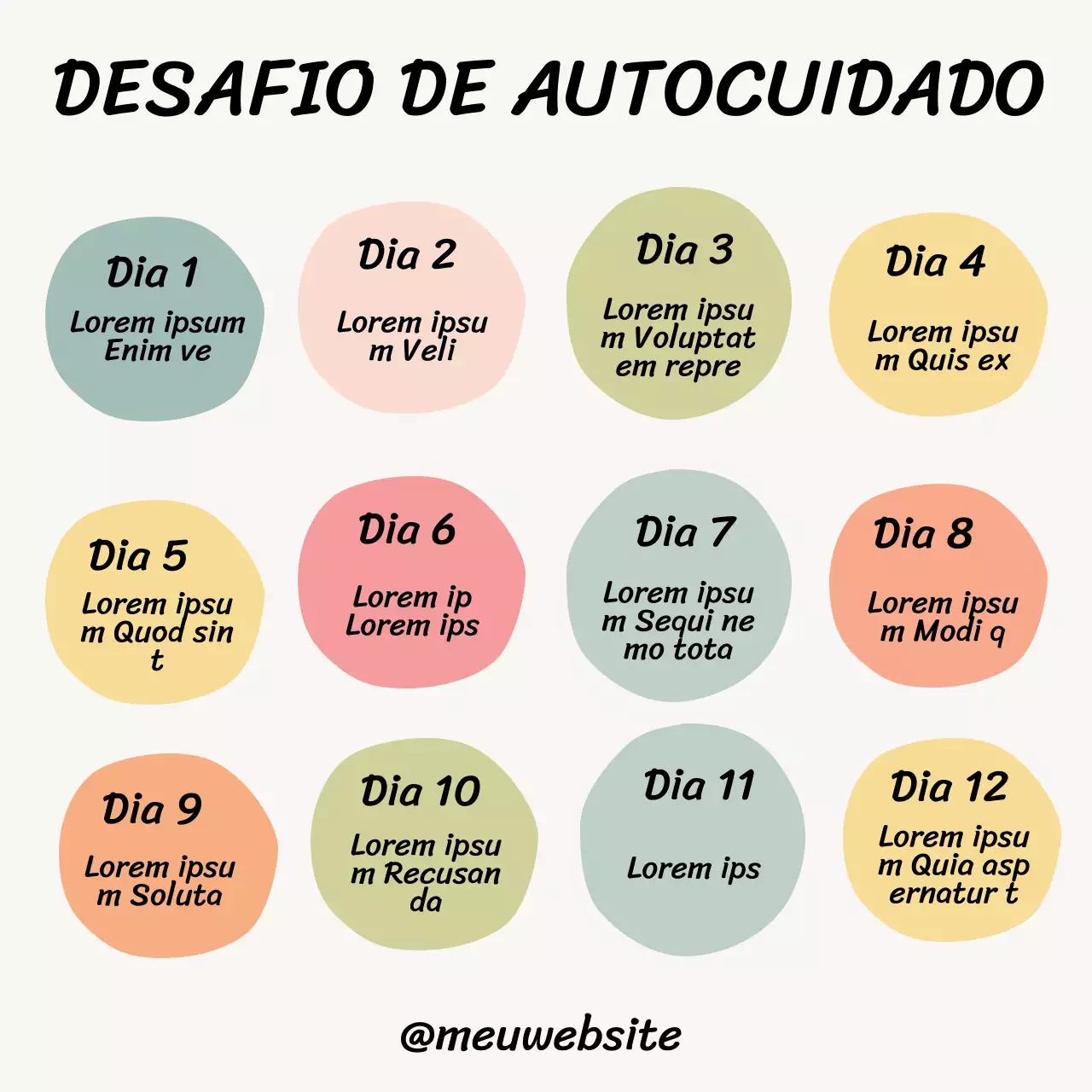 Material básico da aula do Desafio do Autocuidado Bege