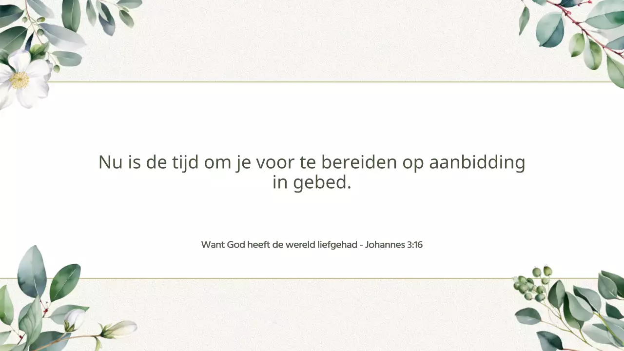 Groene eenvoudige kerkdienstgids