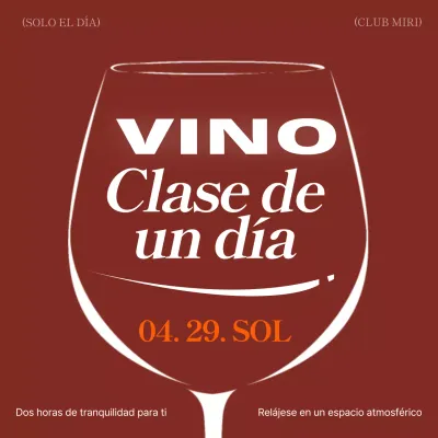 Promocione su evento de Pilates con una sencilla combinación de colores rojo y marrón