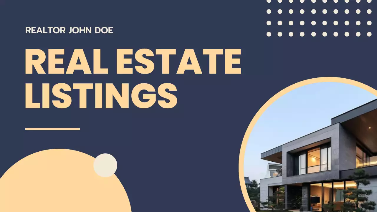 Navy Modern Real Estate Promotion Presentation