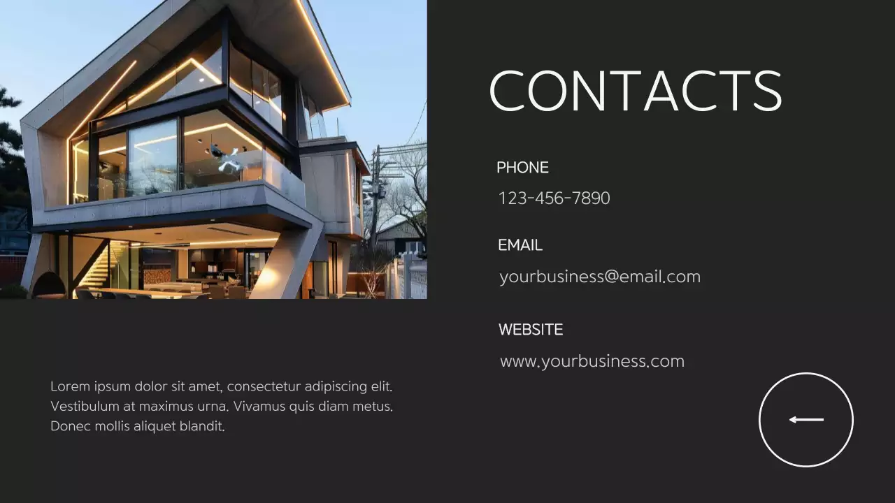 Black Modern Architecture Advertisement Presentation