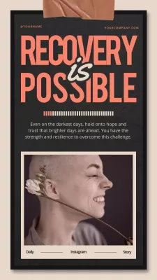 Black Modern Recovery Announcement Instagram Post