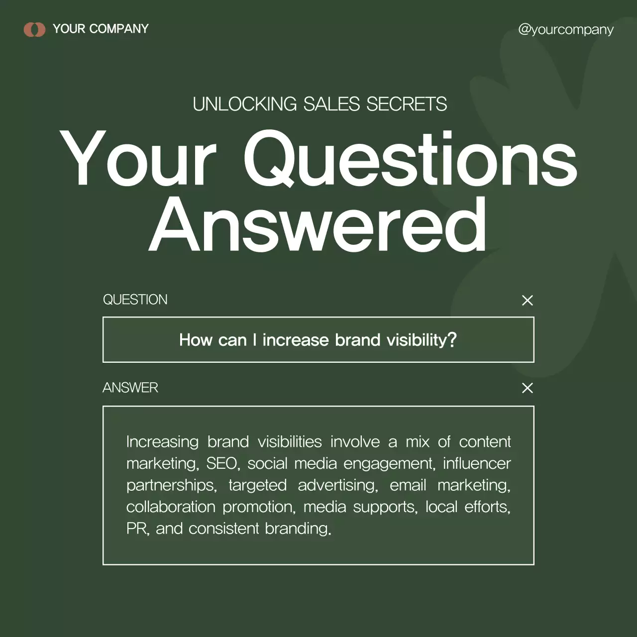 Green Modern Marketing Guide Social Media Post