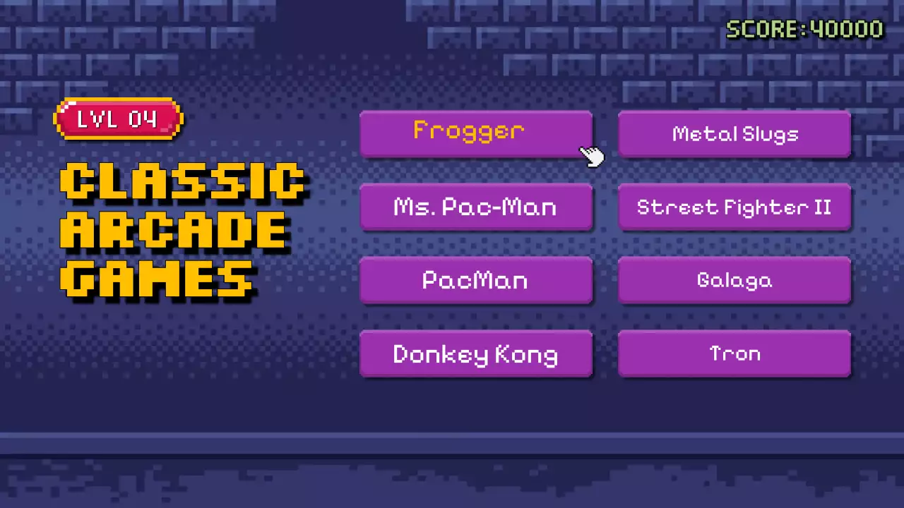 Blue Retro Arcade Guide Presentation