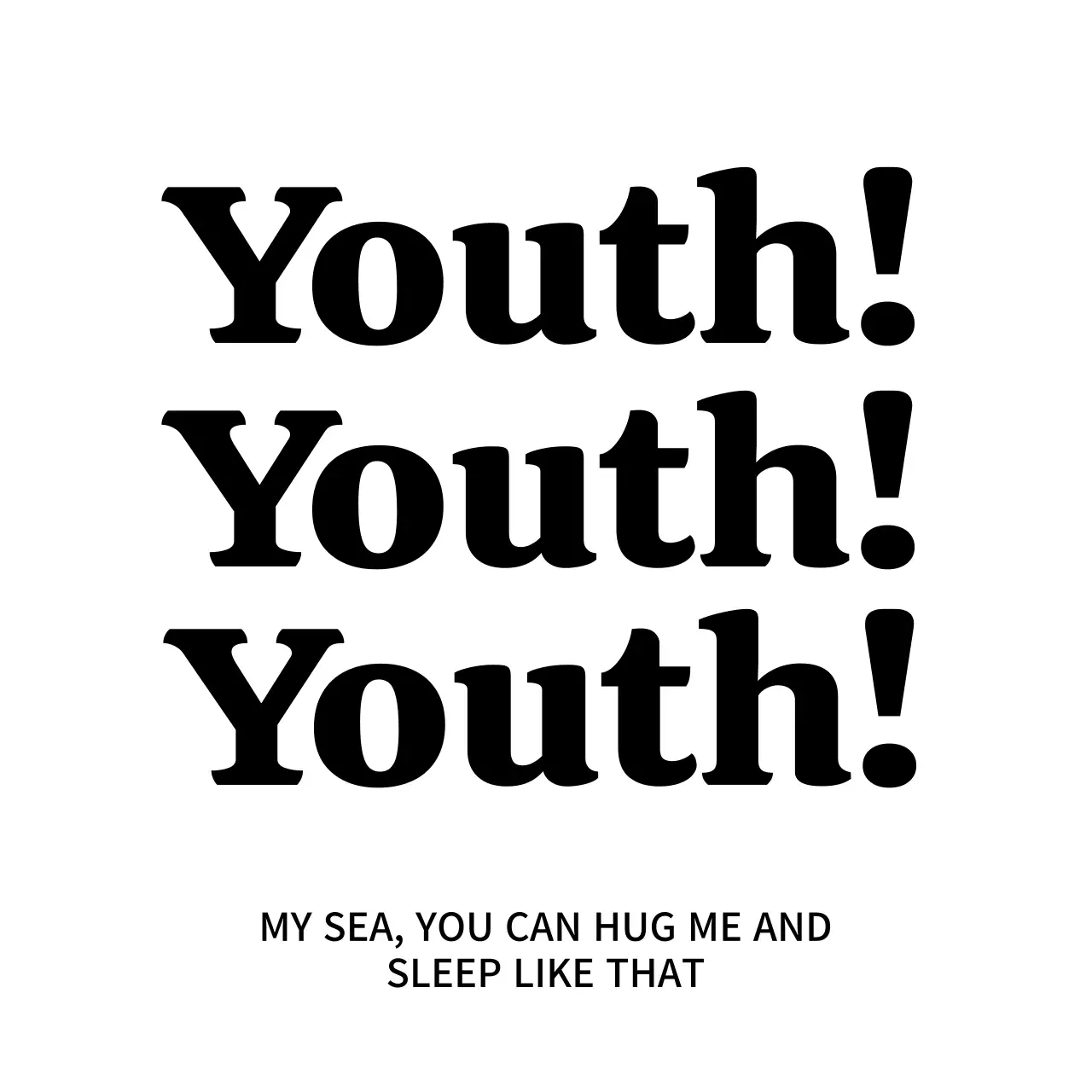 세리프체 텍스트가 강조된 심플한 느낌의 개인 굿즈