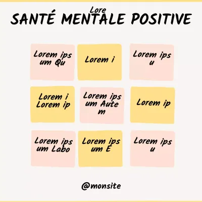 Beige simple 9 Steps to positive mental health Matériel de classe