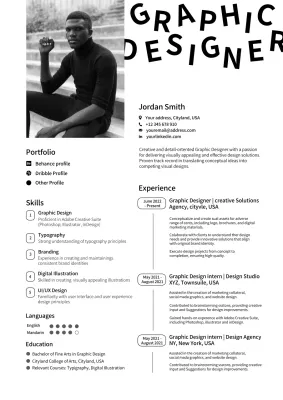 Black Modern Graphic Resume