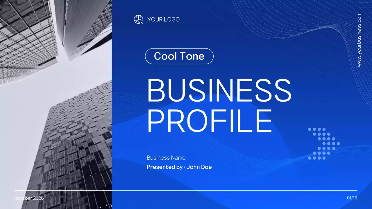 Blue Modern Business Profile Document Presentation